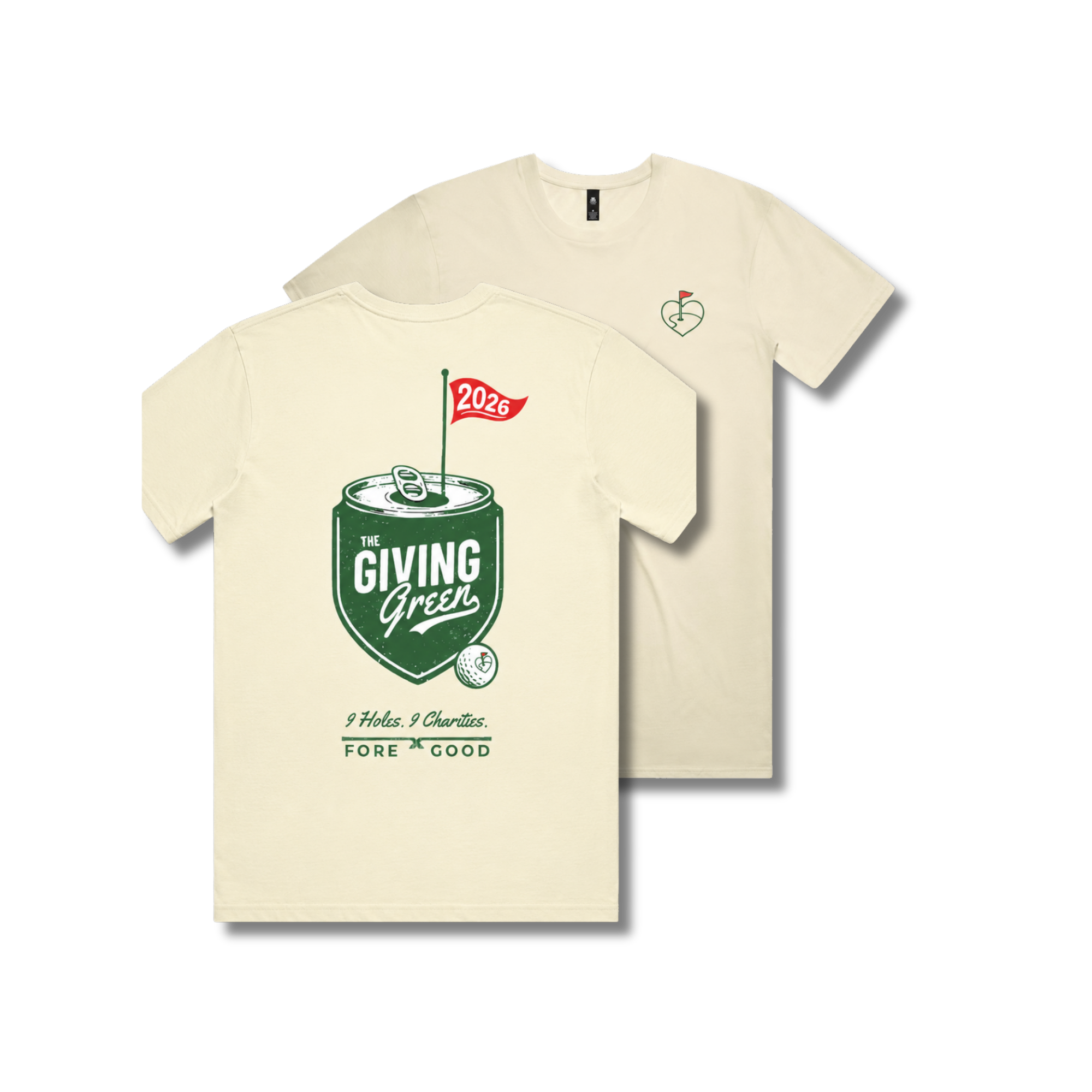 Butter yellow Young Friends of Kids with Cancer team shirt